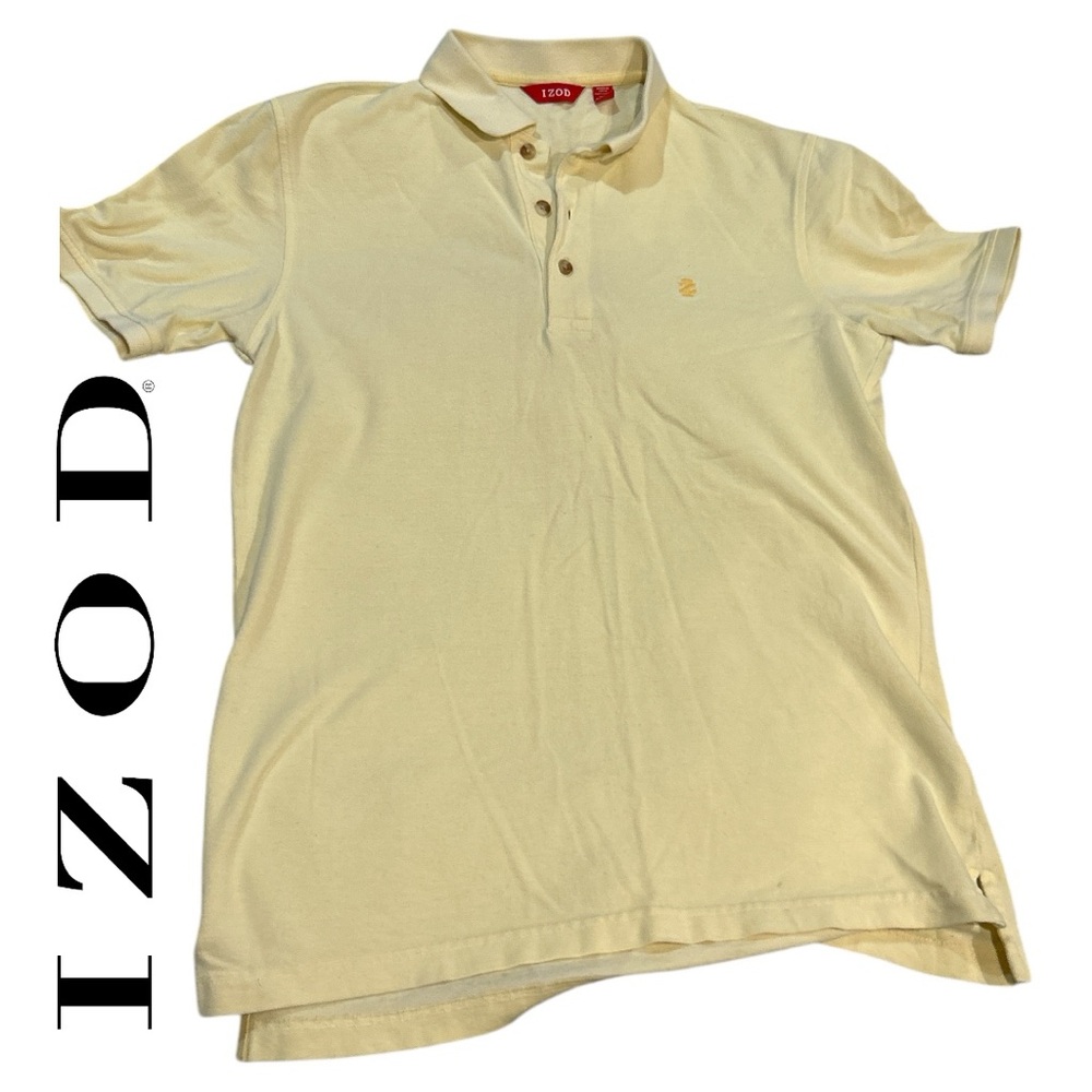 Izod VINTAGE Red Label Men’s Pale Yellow Polo Shirt - Size S